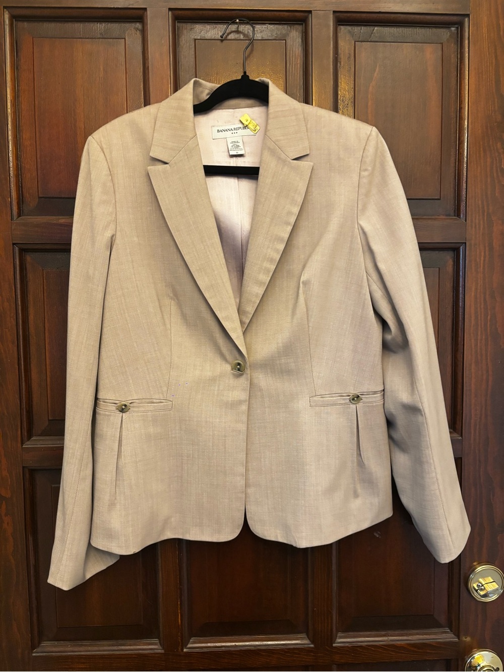 Banana Republic Women's Light Tan Single-Button Blazer